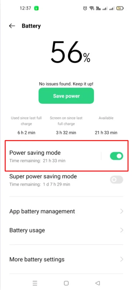 How to Improve Battery Life on OPPO A54